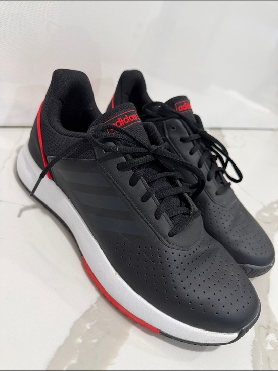 adidas Other - adidas Black Sneakers with Red Accents